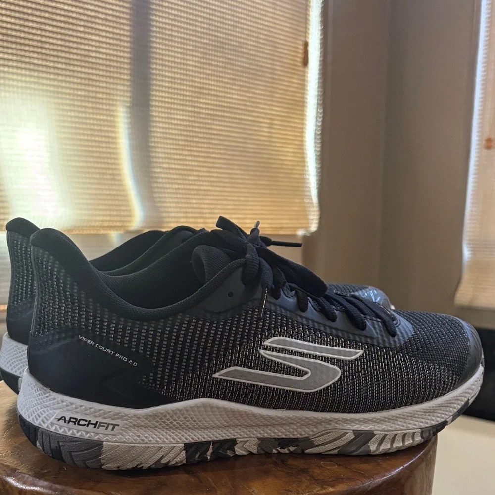 Skechers Black and White Athletic Shoes Viper Court Pro 2.0 Pickleball - Picture 5 of 11